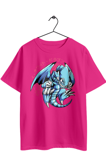 Футболка оверсайз з принтом "Yu Gi Oh! Blue Eyes Toon Dragon". Blue-eyes toon dragon, yu gi oh, аніме, гра, дракон, карти, манга. 2070702