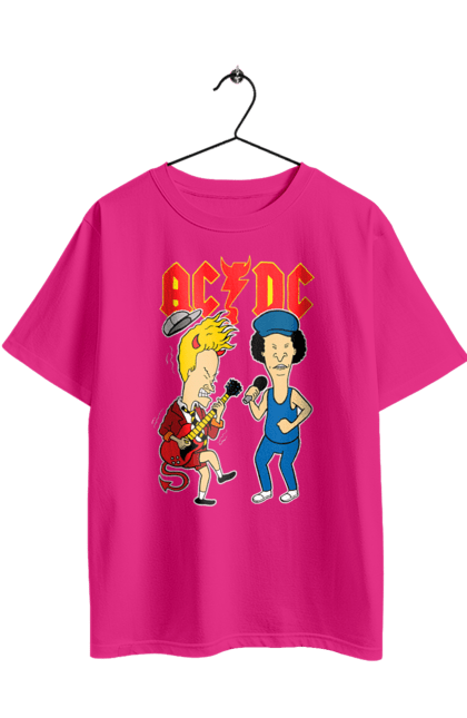 Oversized t-shirt with prints AC/DC. Ac dc, acd, blues rock, group, hard rock, music, rock n roll. 2070702