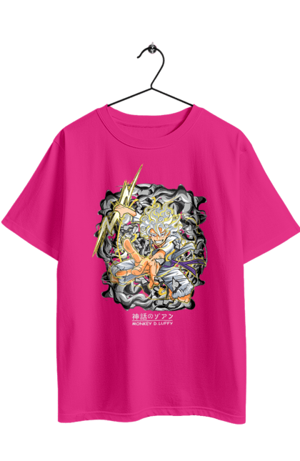 Футболка оверсайз з принтом "Ван Піс Луффі". Luffy, one piece, аніме, ван піс, великий куш, луффі, манга, монки де луффі, пірати. 2070702