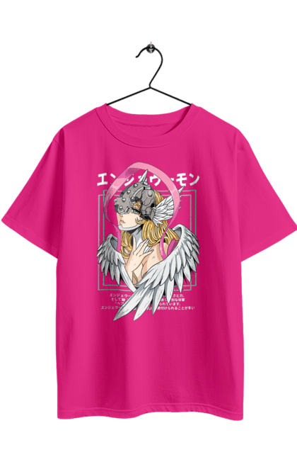 Футболка оверсайз з принтом "Digimon Ангевумон". Angewomon, bandai, digimon, digital monsters, ангевумон, віртуальні вихованці, медіафраншиза. 2070702