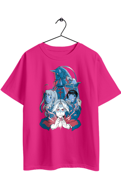 Футболка оверсайз з принтом "Сталевий Алхімік". Fullmetal alchemist, альфонс елрік, аніме, едвард елрік, комедія, манга, ранобе, сталевий алхімік, стімпанк. 2070702