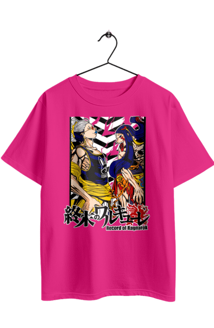 Футболка оверсайз з принтом "Повість про кінець світу Будда та Зерофуку". Anime, buddha, manga, record of ragnarok, zerofuku, аніме, будда, зерофуку, комікс, манга. 2070702