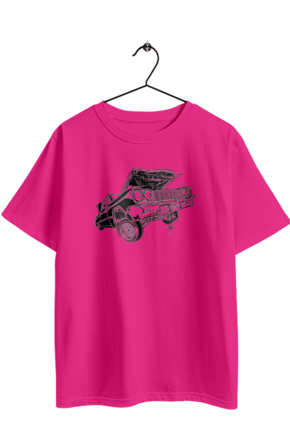Футболка оверсайз з принтом "Автомобіль". Автомобіль, імпала, класика, лоурайдер, шевроле. 2070702