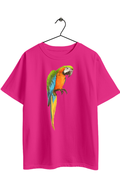 Футболка оверсайз з принтом "Просто Папуга". Папуга, пташка. 2070702