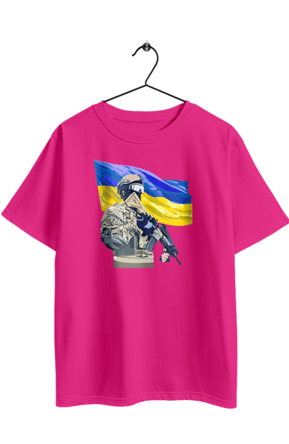 Футболка оверсайз з принтом "ЗСУ | Прапор". Війна, герб, збройні сили україни, зсу, патріотична, прапор україни, русский военный корабль, україна, українська символіка, флаг. 2070702