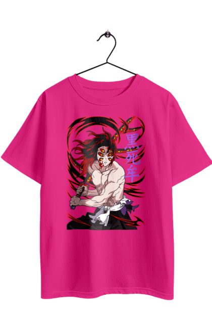 Футболка оверсайз з принтом "Винищувач Демонів Кокушибо". Demon slayer, kimetsu no yaiba, kokushibo, аніме, винищувач демонів, вища луна, дванадцять лун, демон, кокушибо, манга. 2070702