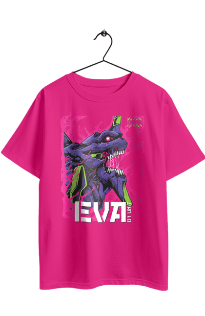 Футболка оверсайз з принтом "Євангеліон". Evangelion, neon genesis evangelion, аніме, єва 01, євангеліон, манга, синдзі, янгол. 2070702