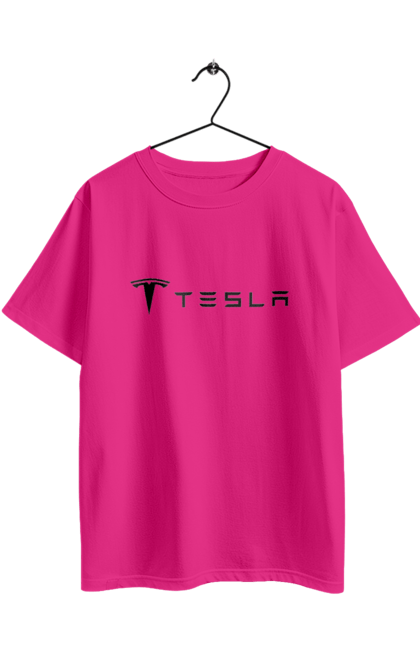 Футболка оверсайз з принтом "Тесла". Tesla, илон маск, тесла. 2070702