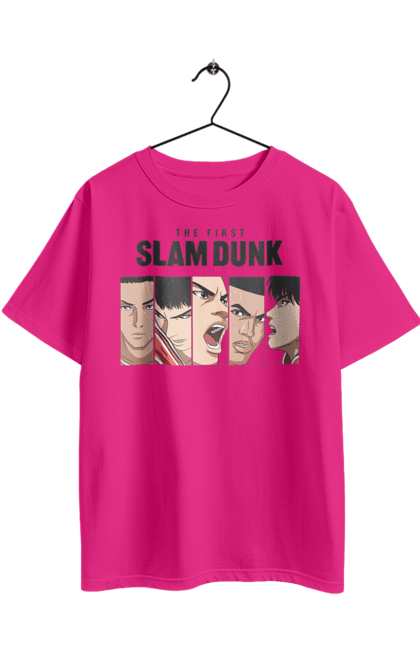 Футболка оверсайз з принтом "Слем данк". Slam dunk, аніме, баскетбол, комедія, манга, слем-данк, спокон, спортивне аніме, сьонен, школа. 2070702