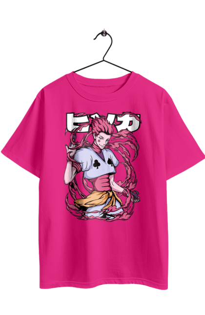 Футболка оверсайз з принтом "Hunter x Hunter Хісока". Hisoka, hunter x hunter, аніме, антагоніст, манга, персонаж, хісока. 2070702