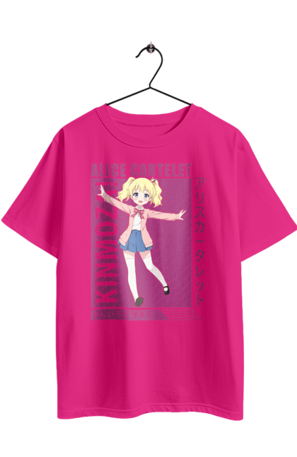 Футболка оверсайз з принтом "Золота мозаїка Аліса Картелет". Alice cartelet, anime, kiniro mosaic, kinmoza, manga, аліса, аліса картелет, аніме, золота мозаїка, манга. 2070702