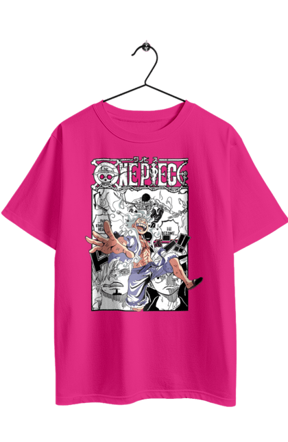 Футболка оверсайз з принтом "Ван Піс Луффі". Luffy, one piece, аніме, ван піс, великий куш, луффі, манга, монки де луффі, пірати. 2070702