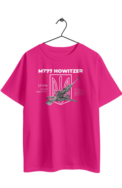 Футболка оверсайз з принтом "155 мм гаубиця M777". Archer, bayraktar, himars, javelin, m777, patriot, weapon, zaluzhny, гаубиця. 2070702
