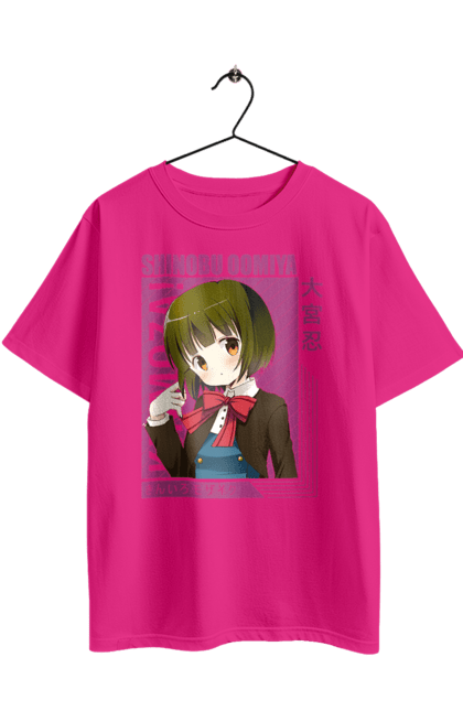 Футболка оверсайз з принтом "Золота мозаїка Шинобу Омія". Anime, kiniro mosaic, kinmoza, manga, shinobu omiya, аніме, золота мозаїка, манга, шинобу, шинобу омія. 2070702