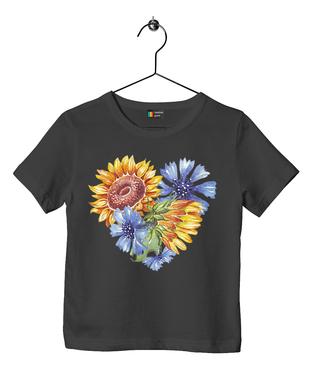 Серце соняшники та фіалки