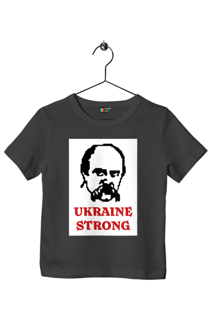 Футболка дитяча з принтом "Тарас Шевченко". Бавовна, бавовнятко, війна, герб, доброго вечора, зсу, прапор україни, русский военный корабль, тарас шевченко, україна. 2070702