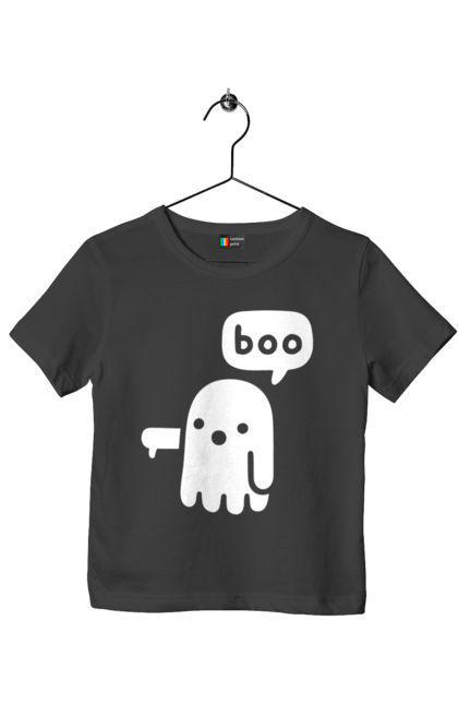 Футболка дитяча з принтом "BOO (мова програмування)". Айті, мова програмування, програма, програміст, технічне завдання, ти ж програміст, транслятор boo, тривимірні програми, фрілансер. 2070702