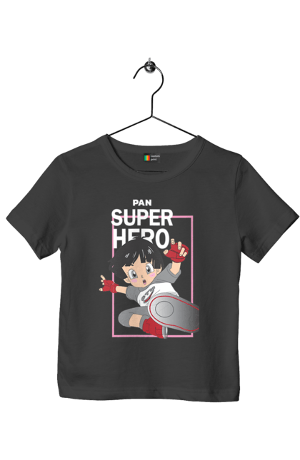 Children's t-shirt with prints Dragon Ball Super Pan. Anime, dragon ball, dragon ball super, dragon ball: super, dragonball super hero, lady, pan. 2070702