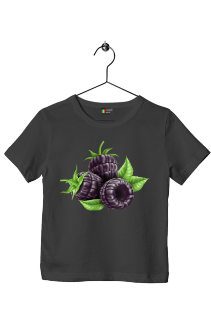 Футболка дитяча з принтом "Ожина". Ожина, ягода. 2070702