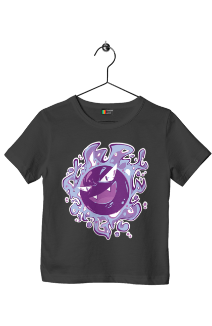 Children's t-shirt with prints Pokemon Gastly. Anime, games, gastly, nintendo, pokemon, pokemon go. 2070702