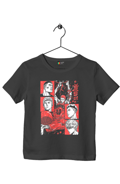 Children's t-shirt with prints Slam Dunk. Anime, basketball, comedy, manga, school, shonen, slam dunk, sports anime. 2070702