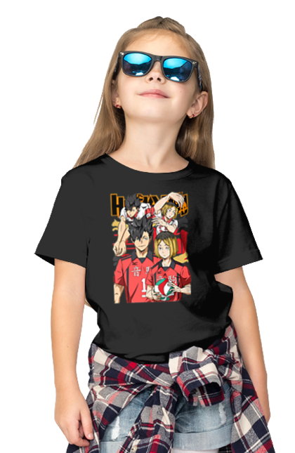 Children's t-shirt with prints Haikyu!! Kuroo and Kenma. Anime, haikyu, kenma, kuroo, manga, sports anime, volleyball. 2070702