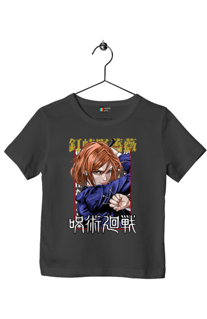 Children's t-shirt with prints Jujutsu Kaisen Nobara. Anime, dark fantasy, jujutsu kaisen, magic battle, manga, mystic, nobara, nobara kugisaki. 2070702