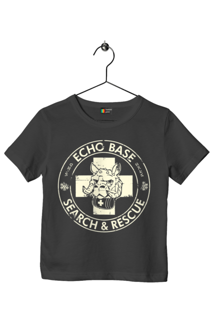 Children's t-shirt with prints Echo Base Search & Rescue. Echo base, film, movies, sci-fi, star wars, tauntaun. 2070702