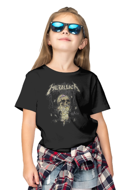 Футболка дитяча з принтом "Metallica". Metallica, металлика, музика, рок-гурт, спід метал, хард рок, хеві метал. CustomPrint.market