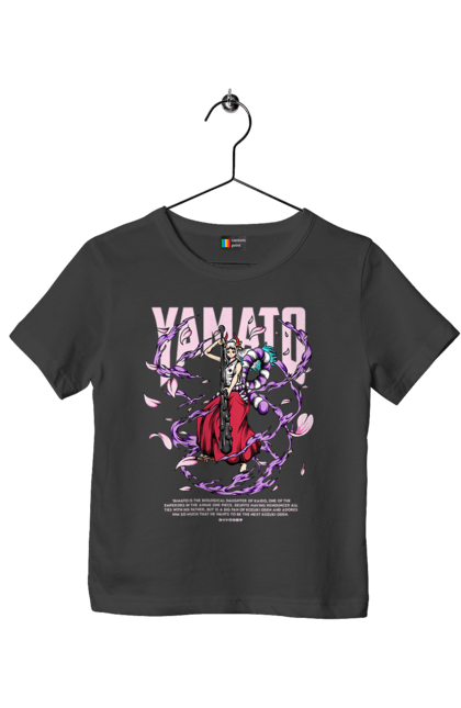 Children's t-shirt with prints One Piece Yamato. Anime, manga, one piece, pirates, straw hat pirates, yamato. 2070702