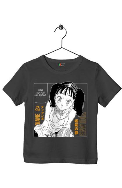 Children's t-shirt with prints Seven Deadly Sins Diane. Adventures, anime, comedy, diana, diane, fantasy, manga, seven deadly sins. 2070702