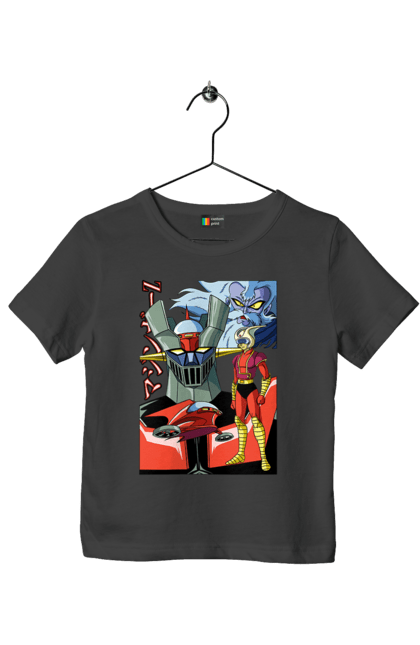 Children's t-shirt with prints Mazinger Z Grendizer. Anime, goldorak, goldrake, grendizer, manga, mazinger z, mecha, robots. 2070702