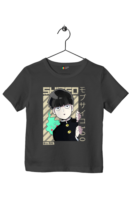 Children's t-shirt with prints Mob Psycho 100. Anime, manga, mob, mob psycho 100, shigeo kageyama. 2070702