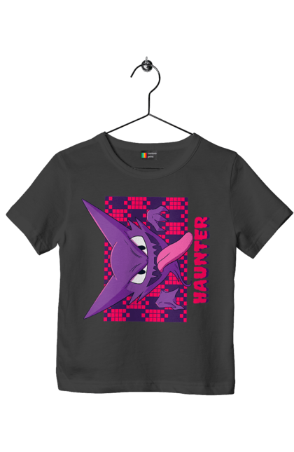 Children's t-shirt with prints Haunter. Anime, games, haunter, nintendo, pokemon, pokemon go. 2070702