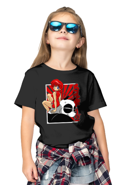 Children's t-shirt with prints Ranma 1/2. Action movie, anime, comedy, manga, mystic, ranma, romance, shampoo. 2070702