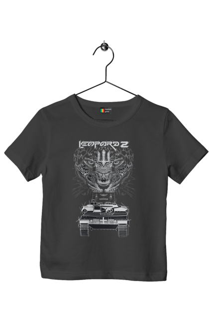 Футболка дитяча з принтом "Леопард 2". Зсу, леопард, леопард 2, танк, танк леопард 2. 2070702