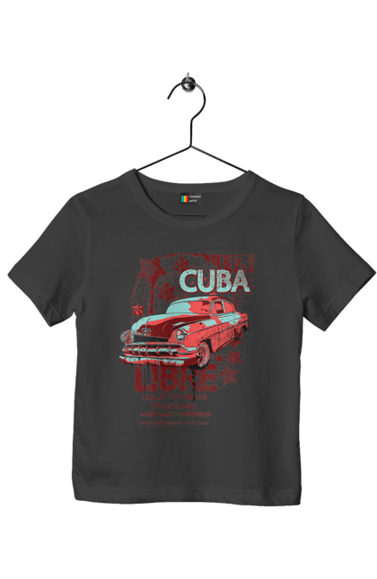 Футболка дитяча з принтом "Куба, Машина". Куба, машина, ретро. 2070702