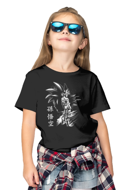 Children's t-shirt with prints Dragon Ball Son Goku. Anime, dragon ball, goku, manga, son goku, tv series. 2070702