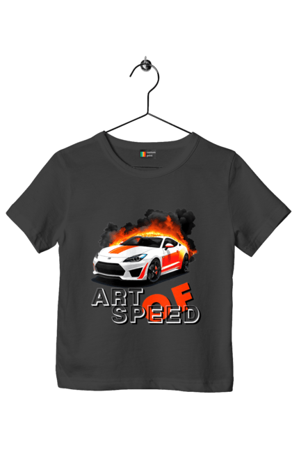 Футболка дитяча з принтом "Швидкість". Авто, автомобіль, автомобільний, гонка, швидкість. 2070702