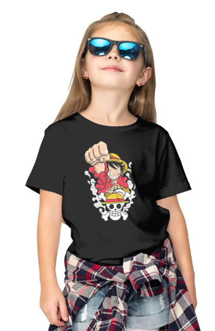 Children's t-shirt with prints One Piece Luffy. Anime, luffy, manga, monkey de luffy, one piece, pirates. 2070702