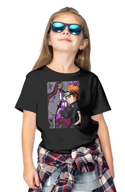 Children's t-shirt with prints Naruto Yahiko. Akatsuki, anime, character, manga, naruto, ninja, pain, tv series, yahiko. 2070702