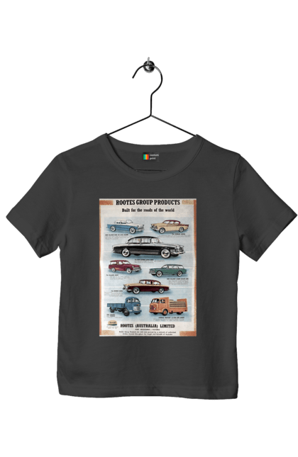 Футболка дитяча з принтом "Аутомобільйо". Rootes, rootes (australia) limited, rootes group, rootes group products. 2070702