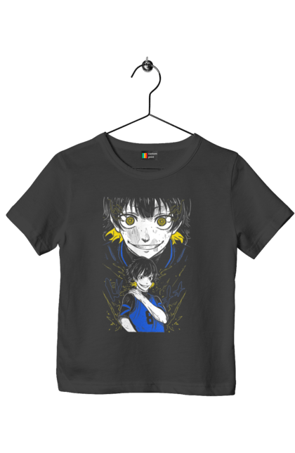 Children's t-shirt with prints Blue Lock Meguru Bachira. Anime, bachira, blue lock, blue prison, football, manga, meguru, meguru bachira, sport. 2070702