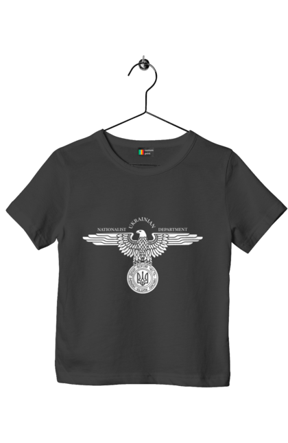 Футболка дитяча з принтом "Орел і Тризуб". Герб, герб україни, орел, патріотичне, україна, українська символіка, українське. 2070702