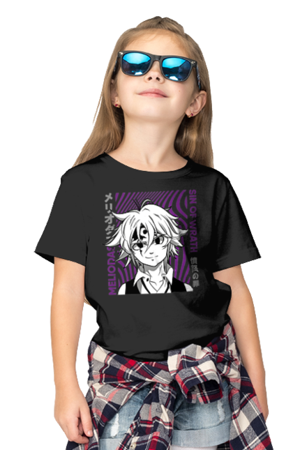 Children's t-shirt with prints Seven Deadly Sins Meliodas. Anime, dragon sin, manga, meliodas, seven deadly sins. 2070702