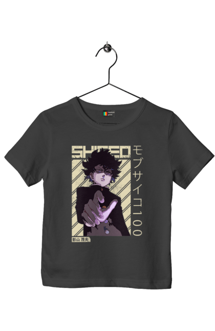 Children's t-shirt with prints Mob Psycho 100. Anime, manga, mob, mob psycho 100, shigeo kageyama. 2070702