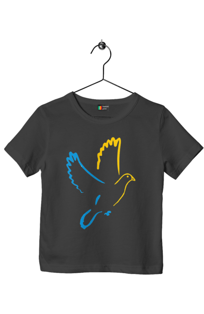 Футболка дитяча з принтом "Голуб миру". Голуб миру, мир, перемога україни, україна. 2070702