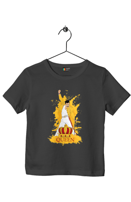 Children's t-shirt with prints Freddie Mercury. Freddie mercury, lettering, music, queen, rock, rock band. 2070702