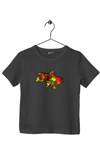 Футболка дитяча з принтом "Справжня Україна". Барви, квіти, кольору, краса, листя, настрій, україна. 2070702