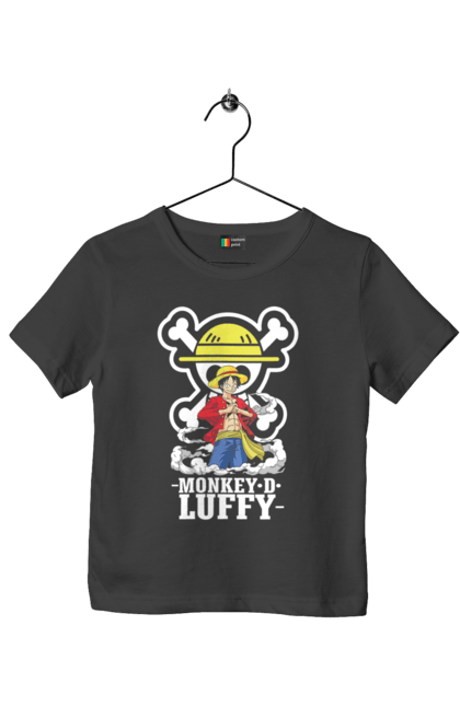 Children's t-shirt with prints One Piece Luffy. Anime, luffy, manga, monkey de luffy, one piece, pirates. 2070702